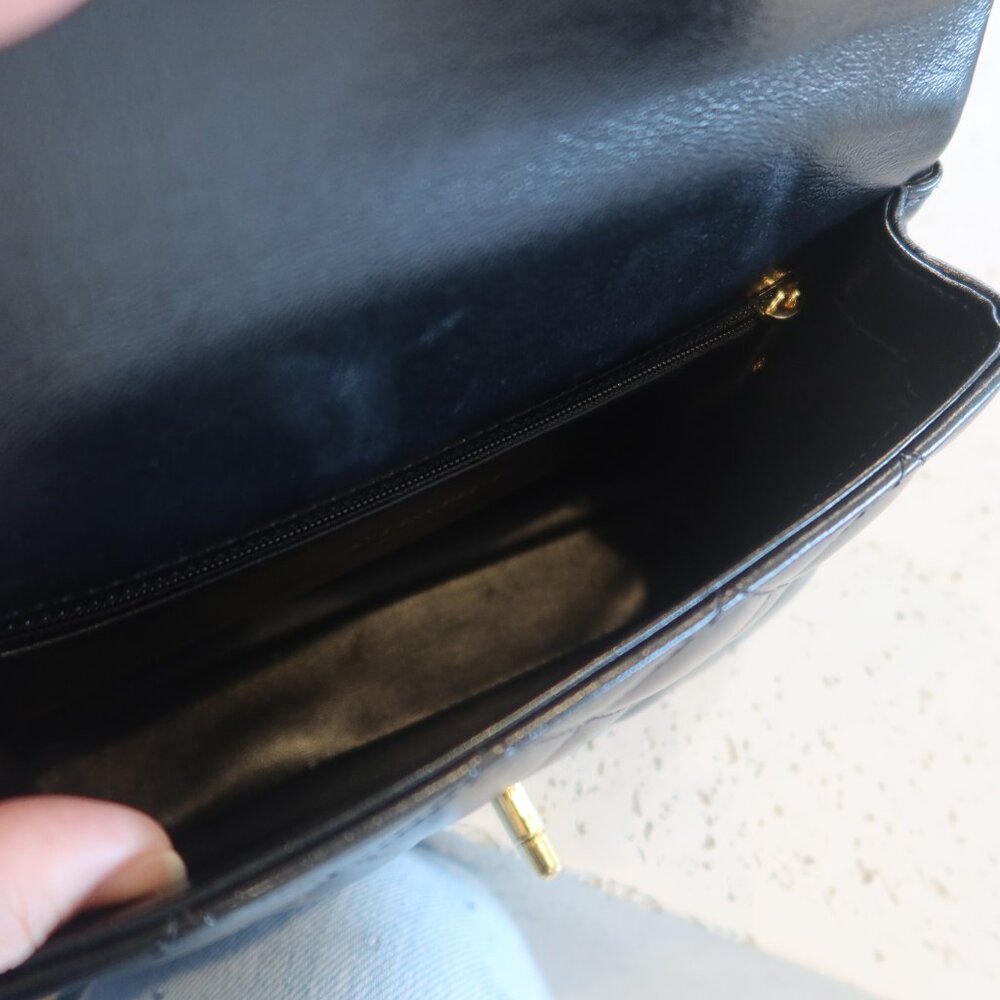 Chanel waxed lambskin mini handle classic flap bag - Picture 13 of 14